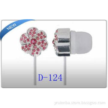 flower shape Super Bass Stereo Metal Hi-Fi in ear Earphone